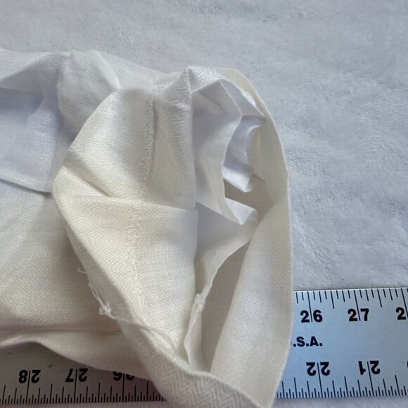 J. Crew Womens White Linen Straight Leg Casual Pants Size 8 Mid-Rise Lined - Picture 7 of 10